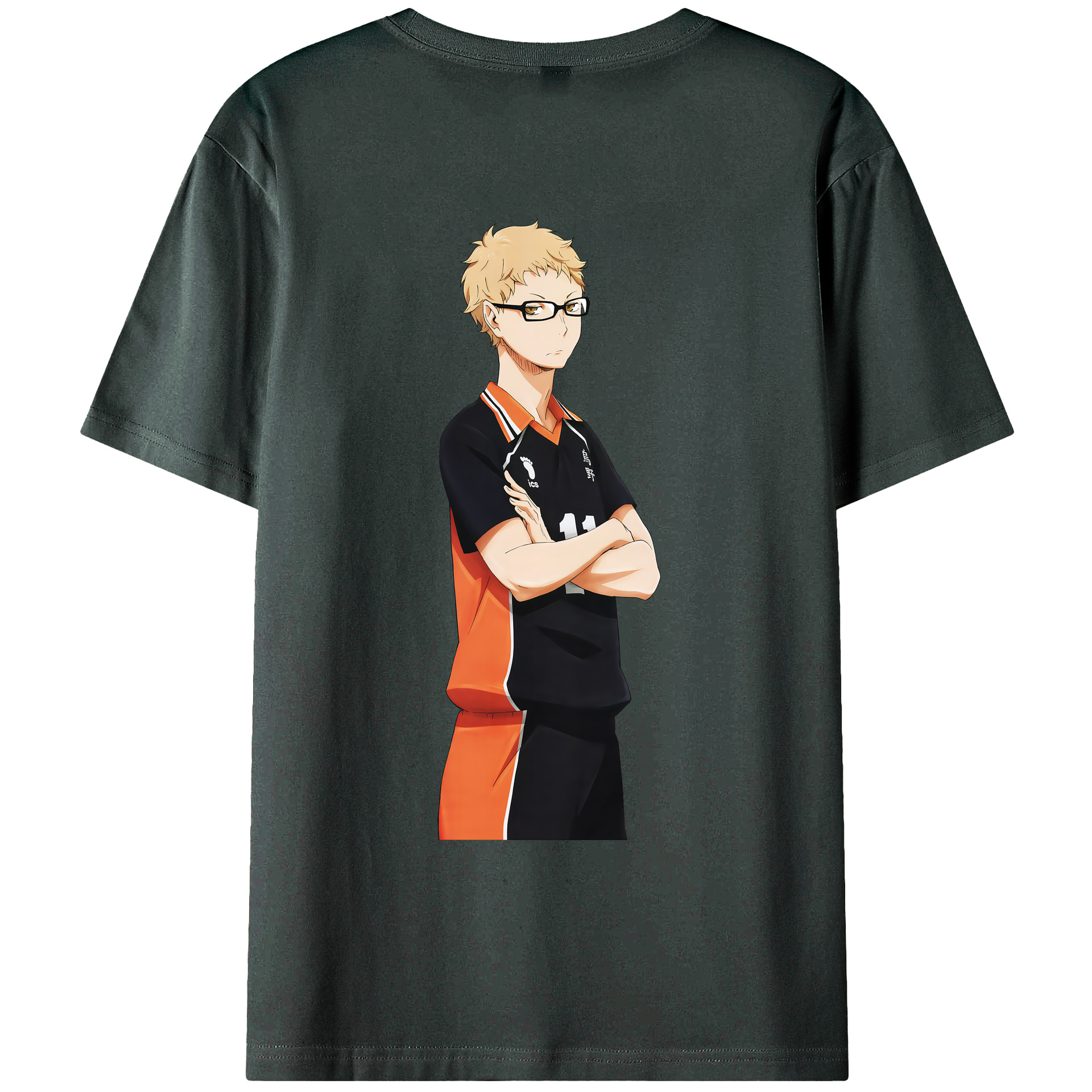 （画像用） ハイキュー!! Haikyu!! 綿100％ メンズ半袖Tシャツ（バックプリント） 通気性